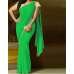 Z1 Stunning Georgette Pearl Embroidered Saree with heavy pearl blouse 