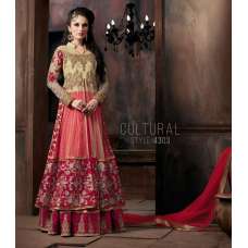 Pretty Peachy Pink Evening Dress Wedding Lengha Suit