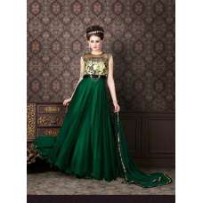 Green Gold Designer Dress Indian Gown 