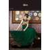 Green Gold Designer Dress Indian Gown 