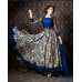 4710 BLUE CHENAB DESIGNER EMBROIDRED FLORAL ANARKALI SUIT 