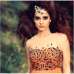 Orange Strapless Indian Maxi Designer Gown 