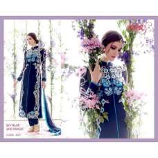 5311 Sky Blue and Indigo Heer Designer Suit 