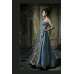 Blue & Orange Wedding Gown Indian Designer Anarkali Dress