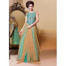 Gold LUSTROUS FLOOR LENGTH ANARKALI DRESS