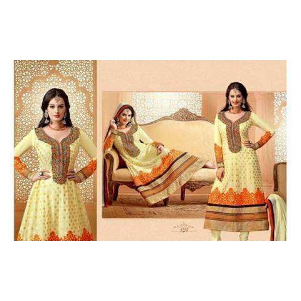 Cream Zisa Designer Party Anarkali Suit 