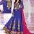 Blue and Pink AAFREEN PARTY WEAR GEORGETTE ANARKALI LONG DRESS