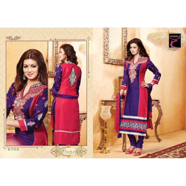 Purple and Red AYESHA TAKIA "BEGUM" PARTY WEAR SHALWAR KAMEEZ 