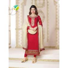Red Prachi Desai Kaseesh 7 Party Wear Salwar Kameez KA2587