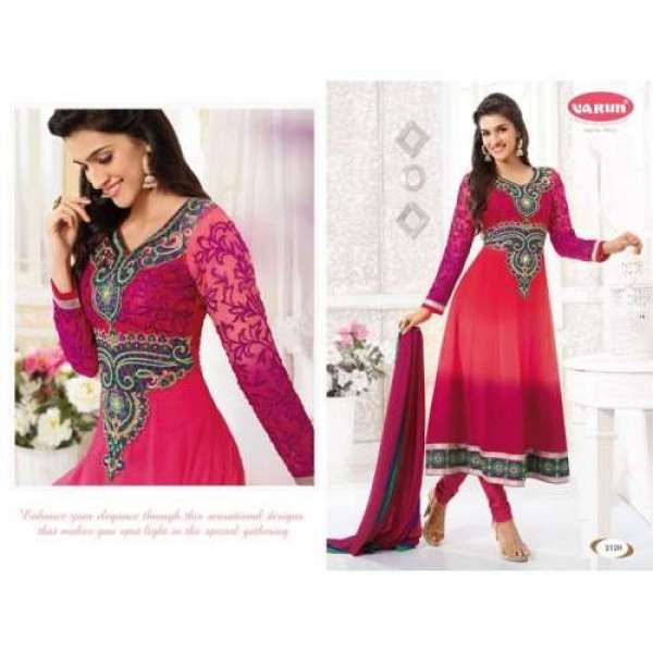 Pink KRITI SANON SUAVE DESIGNER WEAR ANARKALI