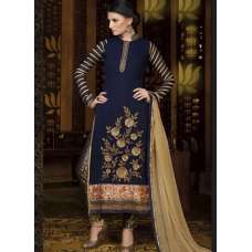 Navy Blue Eid Wedding Suit Embroidered Indian Salwar Suit