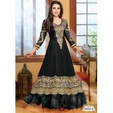 Nonpareil Floor Touch Georgette Anarkali Karishma Kapoor Black