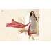 SLK2858 - Rose with White and Black Patterns Kaseesh Silkina Royal Crepe 3 Salwar Kameez Suit