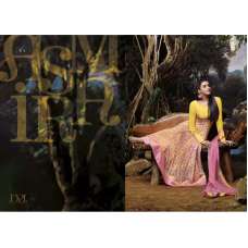 Yellow & Pink Indian Anarkali Salwar Suit