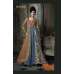 Blue & Orange Wedding Gown Indian Designer Anarkali Dress