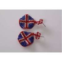 Union Jack Crystal Earrings