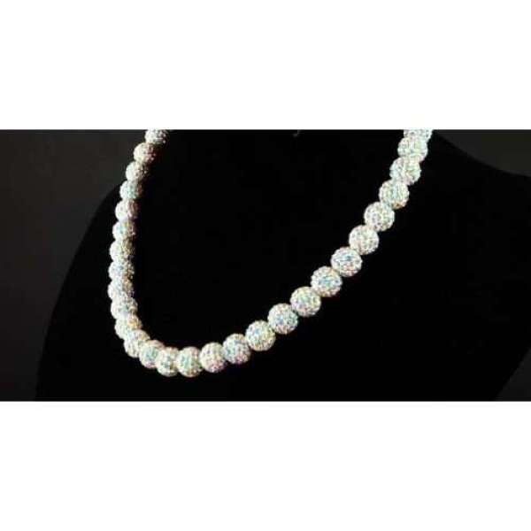 BEAUTIFUL WHITE SWAROVSKI CRYSTAL NECKLACE