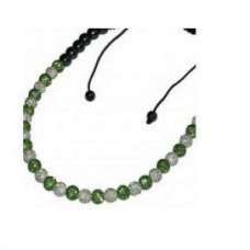Full New Green And White/Silver Real Crystal Necklace