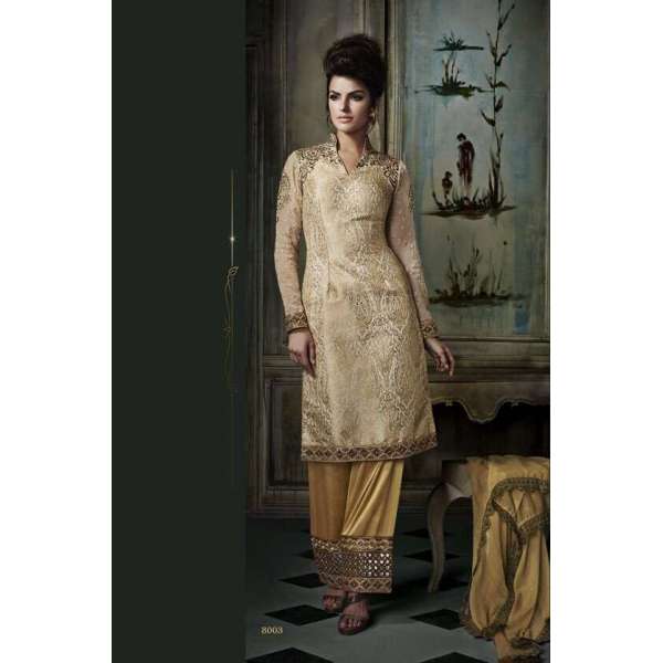 Golden Indian Designer Suit Wedding Salwar Suits