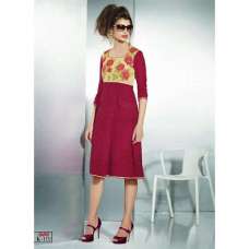 Dark Pink Designer Kurti Indian Party Wear Tops 