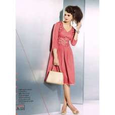 Pink Pashmina Winter Tops Indian Pakistani Stitched Kurti