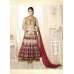 Mehak Beige With Maroon Wedding Wear Georgette & Net Anarkali Suit  