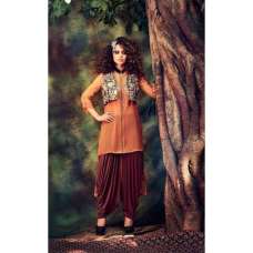 Orange Maroon Designer Patiala Punjabi Suit 