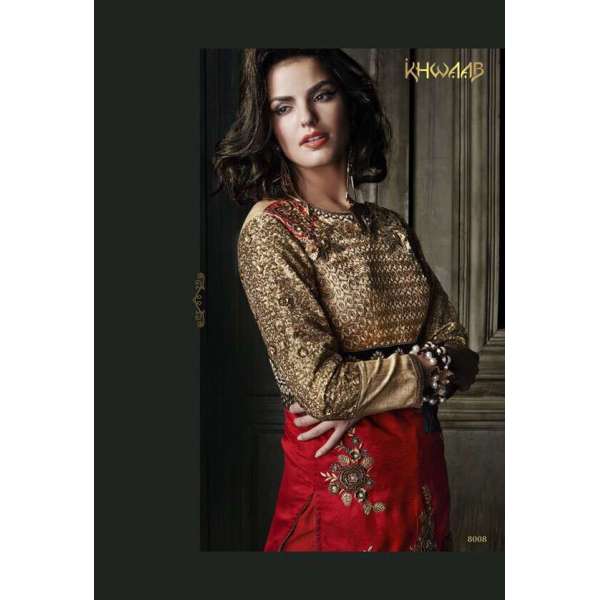 Red & Gold Ethnic Salwar Suit Indian Party Wear Dress