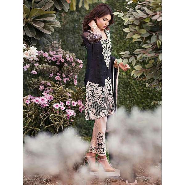 DECENT BLACK COLOUR PAKISTANI STYLE SALWAR KAMEEZ SUIT