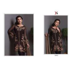 51002 DARK BROWN READYMADE BAROQUE PAKISTANI DESIGNER STYLE SUIT 