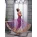 Purple Indian Party Dress Designer Embroidered Net Gown