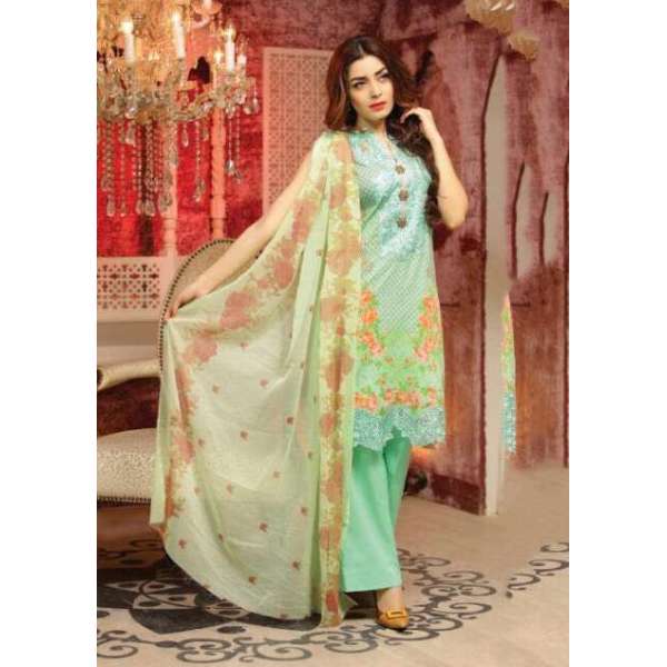 EA-41 MINT ESHA AISHA LAWN EMBROIDERED SALWAR SUIT