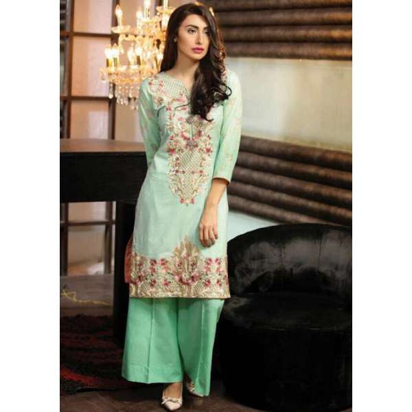 ZEA-43 MINT ESHA AISHA LAWN EMBROIDERED SALWAR SUIT