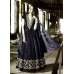 ZF15004 BLACK ZOYA FEELINGS WEDDING WEAR VELVET DRESS