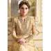 GOLDEN CREAM INDIAN & PAKISTANI DESIGNER PARTY AND WEDDING WEAR FANCY ANARKALI GOWN