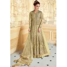 STUNNING MEHNDI INDIAN & PAKISTANI DESIGNER PARTY AND WEDDING WEAR FANCY ANARKALI GOWN