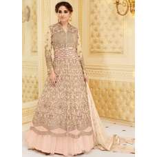 BLUSH PINK INDIAN & PAKISTANI DESIGNER PARTY AND WEDDING WEAR FANCY ANARKALI GOWN