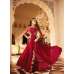 7101 RED GLOSSY DESIGNER GEORGETTE DRESS