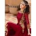 7101 RED GLOSSY DESIGNER GEORGETTE DRESS