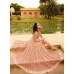 7106 PEACH GLOSSY DESIGNER GEORGETTE LEHENGA