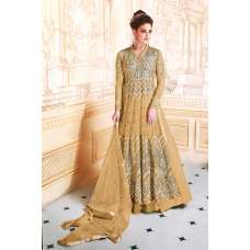 GOLD INDIAN & PAKISTANI FANCY WEDDING ANARKALI GOWN
