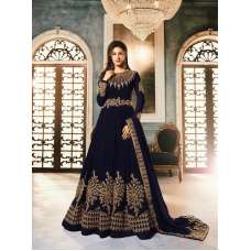 Navy Blue Designer Wedding & Bridal Anarkali Gown
