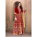 Red & Gold Ethnic Wedding Dress Indian Party Anarkali Suit
