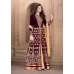 Plum & Gold Anarkali Dress Indian Wedding Suit