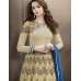 Beige Anarkali Dress Indian Designer Wedding Suit