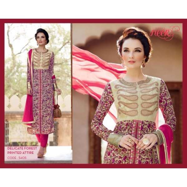 H5405 Purple HEER KIMORA WEDDING WEAR 