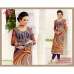 H5408 Orange With Blue HEER KIMORA WEDDING WEAR 
