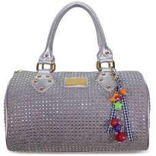 LS7002 - Silver Grey Diamante Fashion Handbag