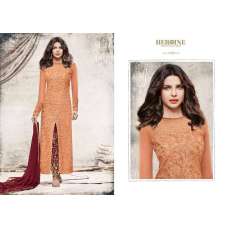 5192 DARK YELLOW HEROINE STARDIVA PRIYANKA CHOPRA GEORGETTE STRAIGHT SUIT