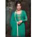 ZHR5135 GREEN HEROINE STARLET GEORGETTE STRAIGHT CUT STYLE SUIT